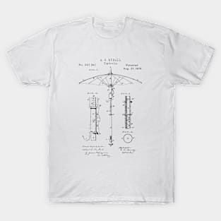 Vintage Umbrella Patent Art c1878 T-Shirt